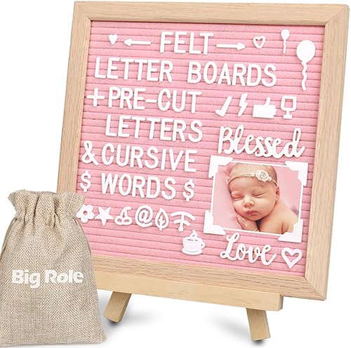 Miniatura 4 de Tablero de letras de fieltro blanco de 10 x 10 pulgadas + letras negras precortadas de 374 34 pulgadas. Tablero de letras cambiable con caballete de