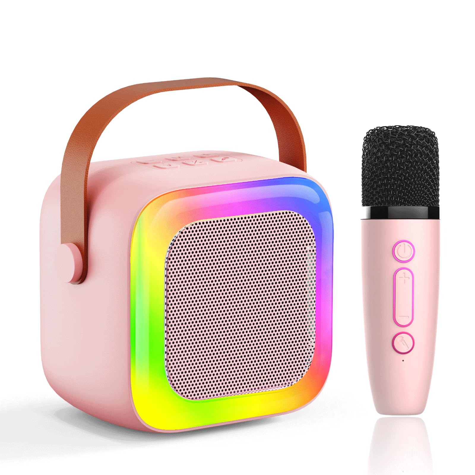 Altavoz inalámbrico para máquina de karaoke, mini karaoke para niños de 3 a 5 años, niñas y niños con micrófono integrado para cantar, máquina de karaoke para niños, micrófono pequeño y