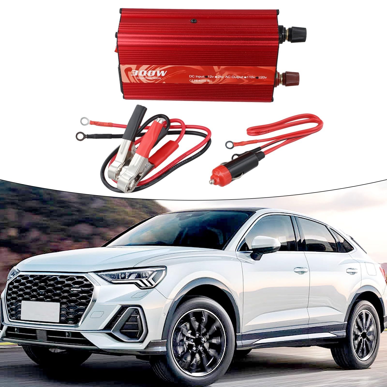 Inversor Onda Pura 300W 12V a 220V para Coche(300W 220V)