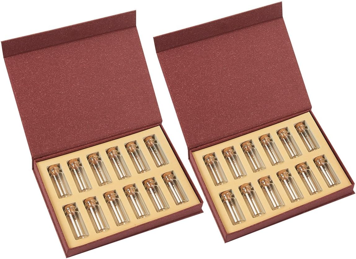 Juvale Mini Glass Bottles 24Pack Mini Glass Jars, Cork