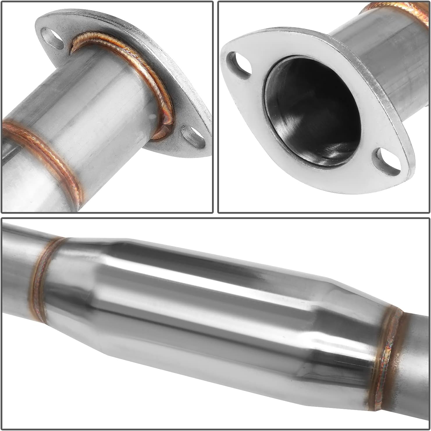 Auto Dynasty 3.5 Inches Burnt Muffler Tip Catback Exhaust System Compatible with 05-10 Chevy Cobalt Pontiac G5, Stainless Steel