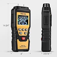 Vista 7 de PREXISO Medidor de Humedad de Madera - Medidor de Humedad Digital 7 en 1 para Leña, Carpintería, Paredes, Hogar, Yeso, Papel, Piso - Lector