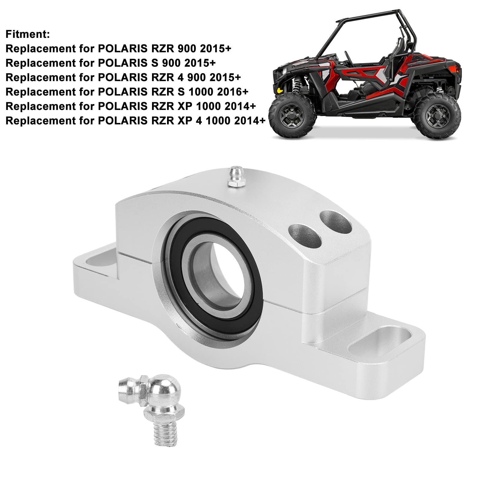 Rodamiento Del Portador Del Eje De Transmisión, 29,81 Mm / 1,2 Pulgadas ATV Cojinete Del Portador Del Eje De Transmisión OEM PA-9875 Reemplazo De Identificación Frontal Para 900 2015+(Plata)