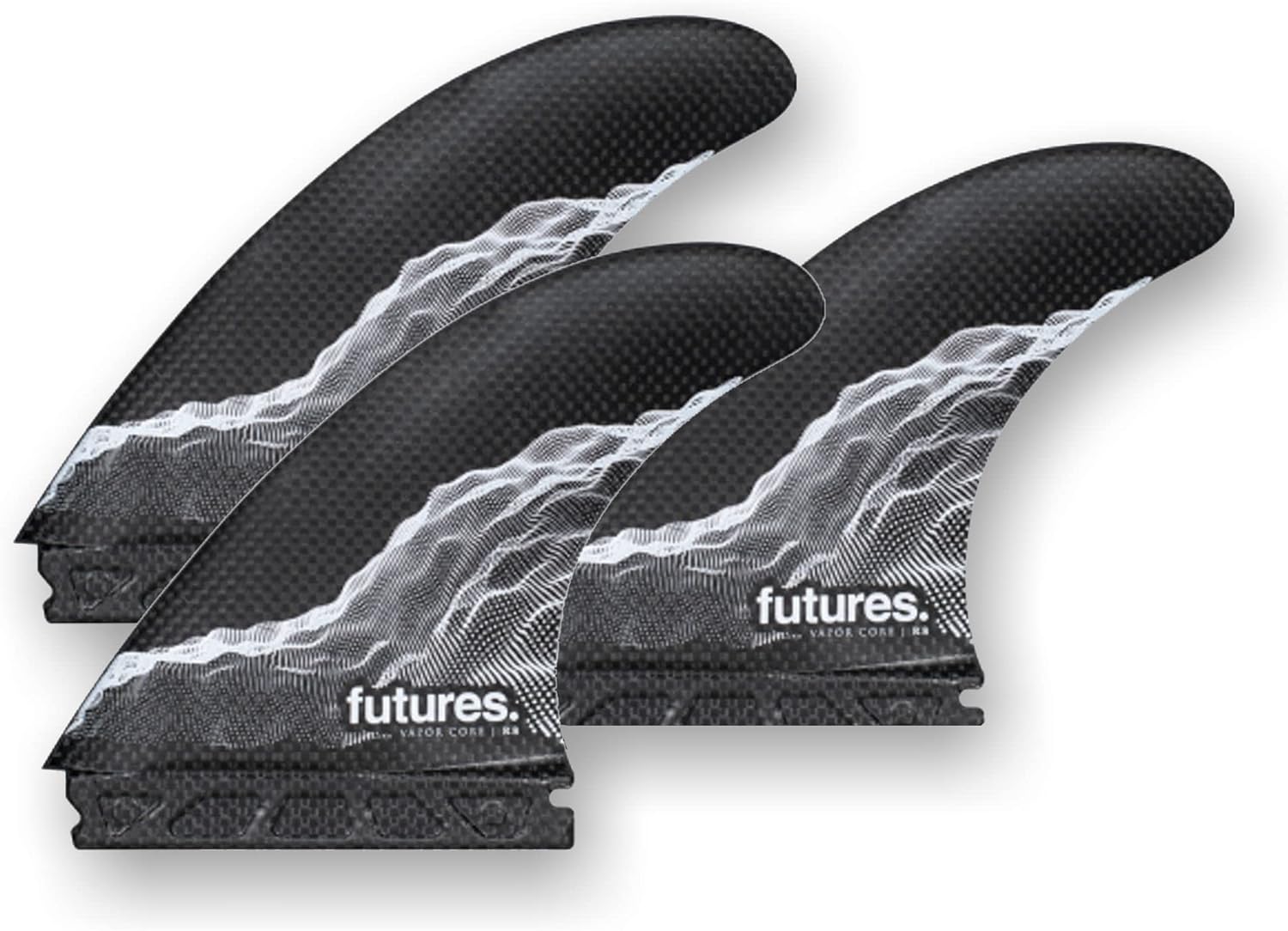 R4 Vapor Core Thruster Fins Carbon-White S