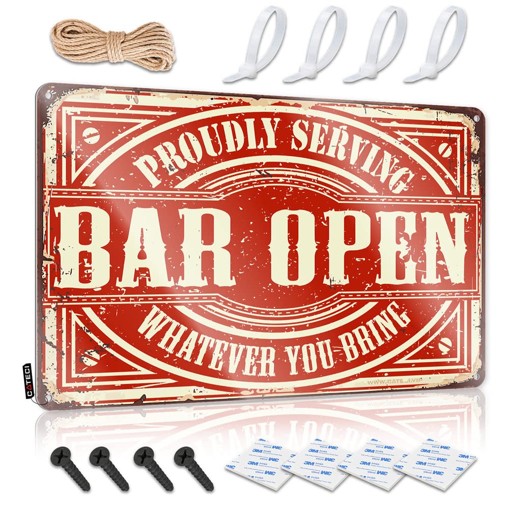 Ztbbdnqha One Color Metal Signs For Outside Home Decor Bar Open Sign Coffee Tin Sign Bar Signs For Home Bar Funny(30X40cm)