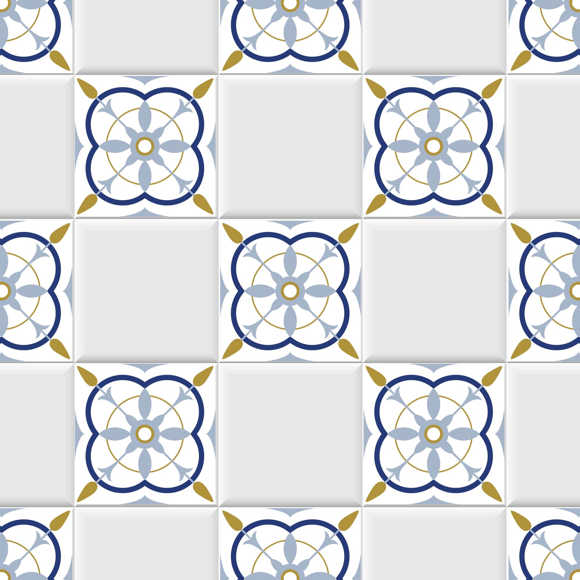Set 034 – Palermo – 10 x 10 cm – 63 pezzi – Piastrelle adesive per pavimenti – Piastrelle adesive per pavimenti – Piastrelle adesive per pavimenti – Piastrelle adesive per cucina, bagno, WC, bordatura