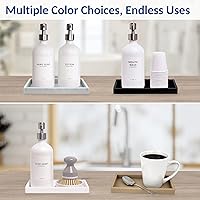 Vista 8 de Bandeja de Encimera y Tocador - 2 PC Pequeñas Bandejas de Silicona de 7.7" para Baño, Bandeja de Jabón de Cocina, Soporte de Jabón y Esponja