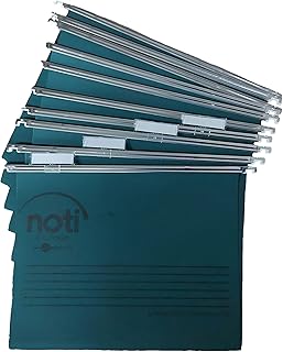 Noti Suspension Files for A4, Box 25 with Tabs & Inserts, Green. **Please Measure Before Ordering, See How to Guide in Photos**