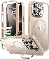 Vista 12 de ESR - Funda completa para iPhone 13 Pro Max, con soporte, MagSafe, a prueba de caídas de grado militar, protector de pantalla incorporado de vidrio