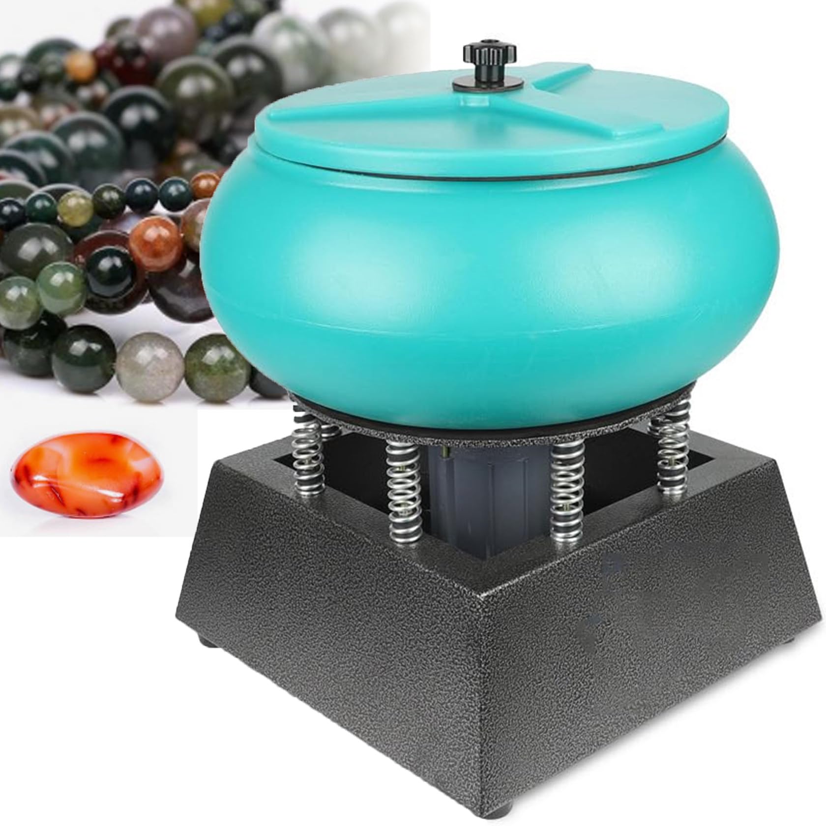 250w Maszyna do polerowania Maszyna bębnowa, 12l Wibracja Tumbler Wibracja Maszyna do polerowania, do szlifowania i polerowania powierzchni obrabianych, Akcesoria do biżuterii, Części metalowe, Części