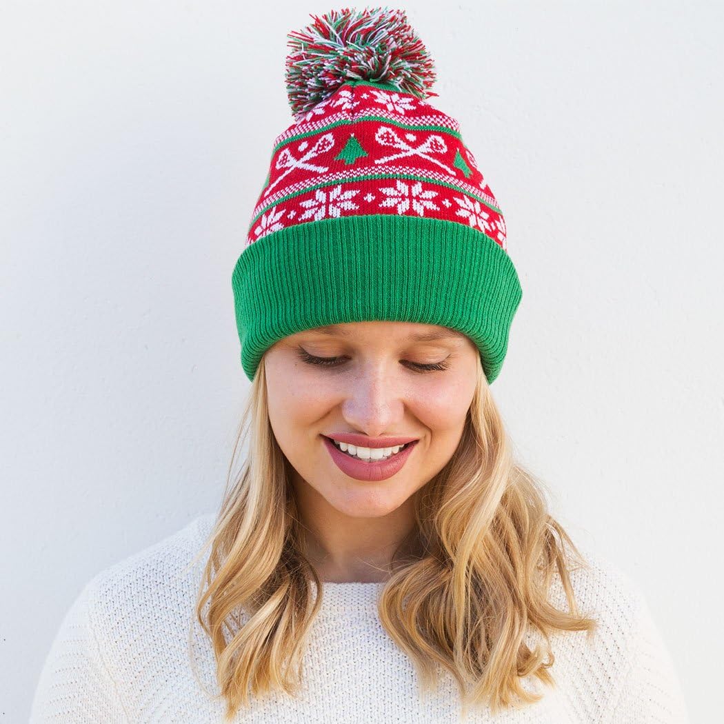 Girls Lacrosse Pom Pom Beanie Hat | Lax Hats by ChalkTalk Sports Navy/Pink : Clothing, Shoes & Jewelry