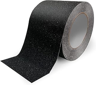 WLRGOOD Black Grip Tape, Anti Slip Traction Tape 4Inch x 60Ft Non-Slip Strips Non Skid Safety Tape for Outdoor/Indoor Steps, Stairs, Traction Tread Staircases, Boats