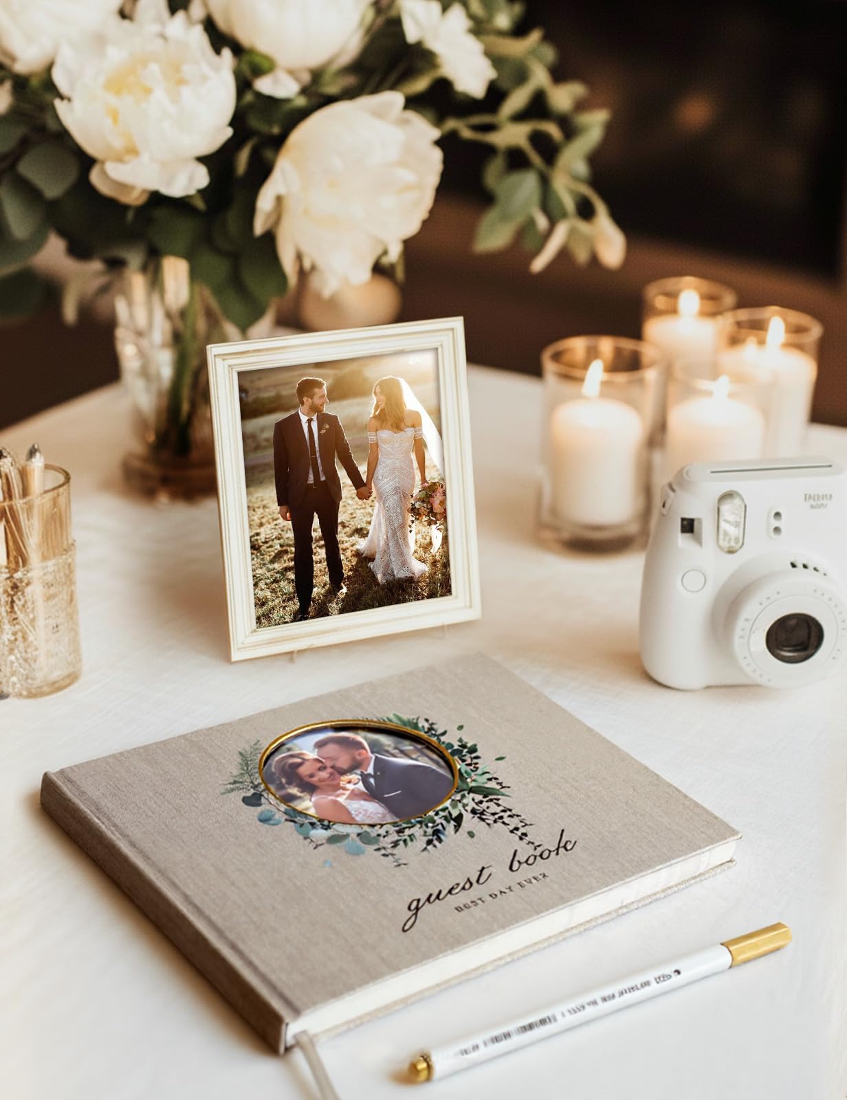 molekaus Libro degli ospiti per matrimonio, copertina rigida, 20,3 x 25,4 cm, 100 pagine