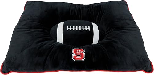 Miniatura 4 de Pets First NCAA PET Bed- Cama de almohada de felpa suave y acogedora de Wisconsin Badgers. Cama deportiva para perros. Cama de colchón universitario