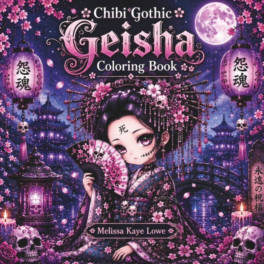 CHIBI GOTHIC GEISHA: COLORING BOOK