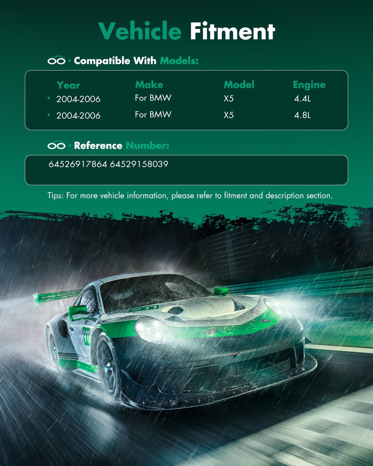 SCITOO AC Compressor fit for BMW for X5 4.4L 4.8L 2004 2005 2006 64526917864 64529158039