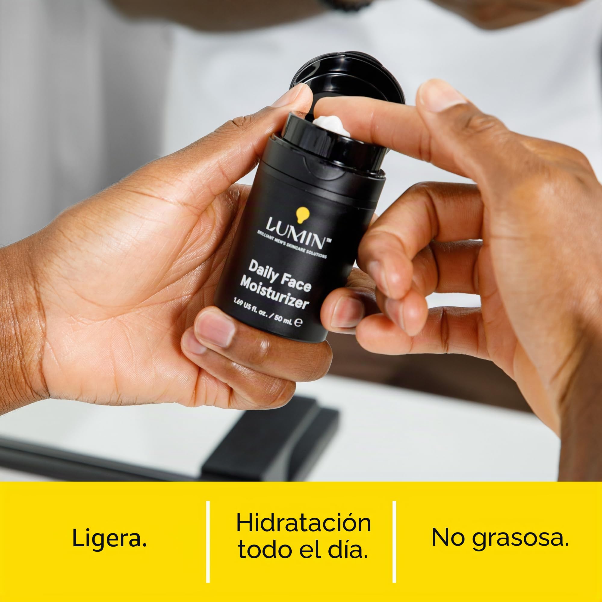 LUMIN - Bálsamo Hidratante Ultra Hidratante - Bálsamo Facial Fortificante para Hombres 2 oz (59 ml)