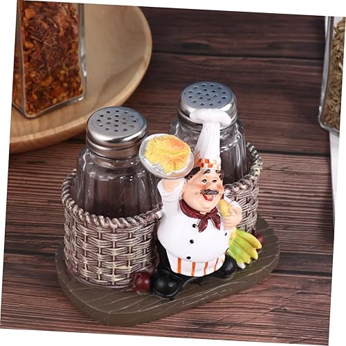 Miniatura 7 de DECHOUS Dispensador de escritorio para niños, decoración italiana, regalos de inauguración de la casa, decoración de chef sosteniendo estatua de