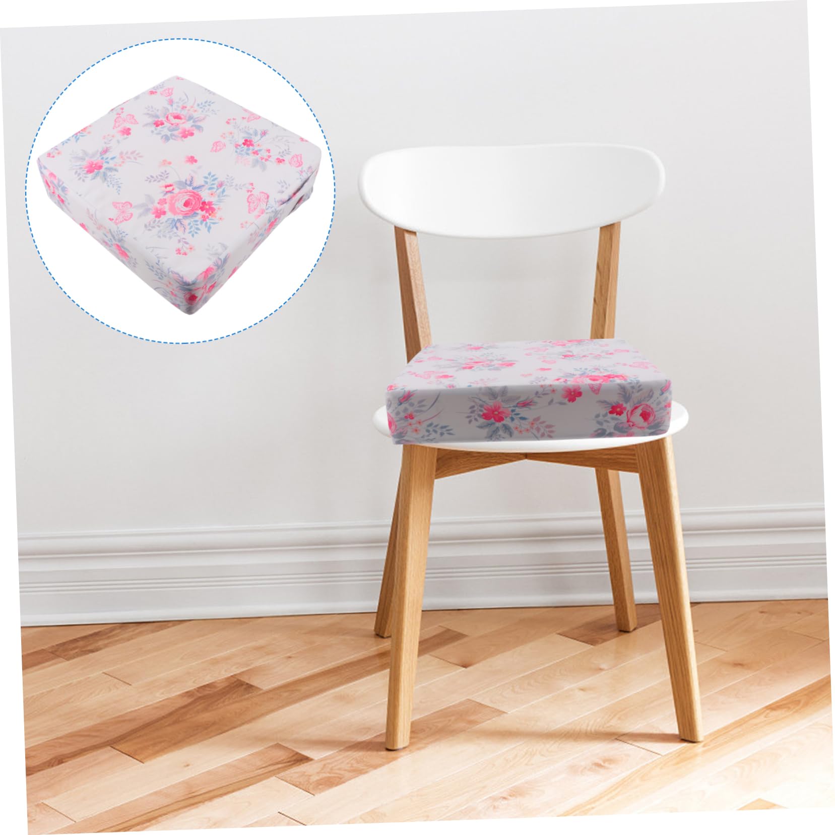 POPETPOP Cojín Elevador para Silla Infantil Diseño de Doble Correa, Material de Poliéster y Esponja, Lavable a Máquina, Ideal la Comida en Restaurantes