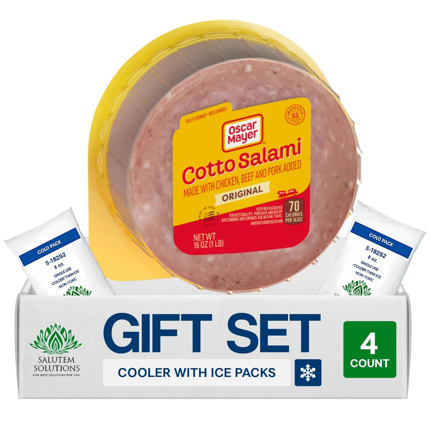 Salutem Vita – Cotto Salami Deli Lunch Meat, Gift Set – Pack of 4