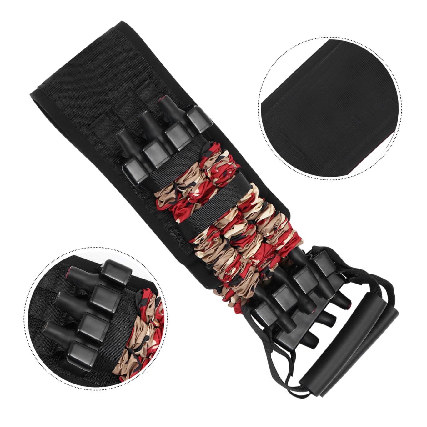 TOYANDONA Banda Elastica per Allenamento Pettorale Vita Imbottita, Espansore per Petto in Nailon Leggero per Fitness e Tonificazione Muscolare
