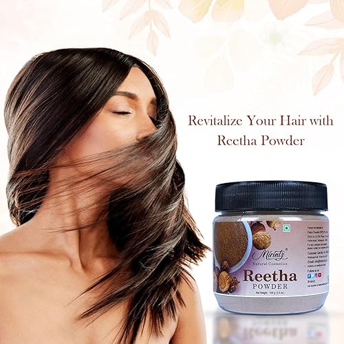 Miniatura 2 de 100% natural Reetha Powder Pure Aritha Powder para el cuidado del cabello Herbal (Sapindus Trifoliatus) ,Ritha DIY Hair Mask -328.1 ft