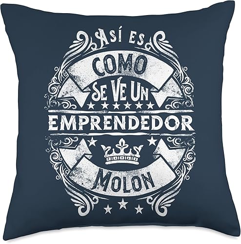 Regalo Original Super Mejor Emprendedor Regalos Un Molon Divertido para hombre Emprendedores - Almohada de 18 x 18 pulgadas multicolor
