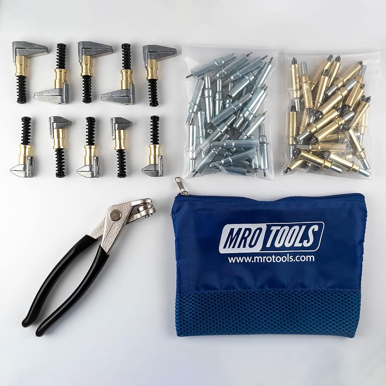 25 3/16 & 25 3/32 Zephyr Kwik-Lok Cleco Fasteners + Cleco Pliers + Clamps w/Carry Bag (KZ4S50-5SG)