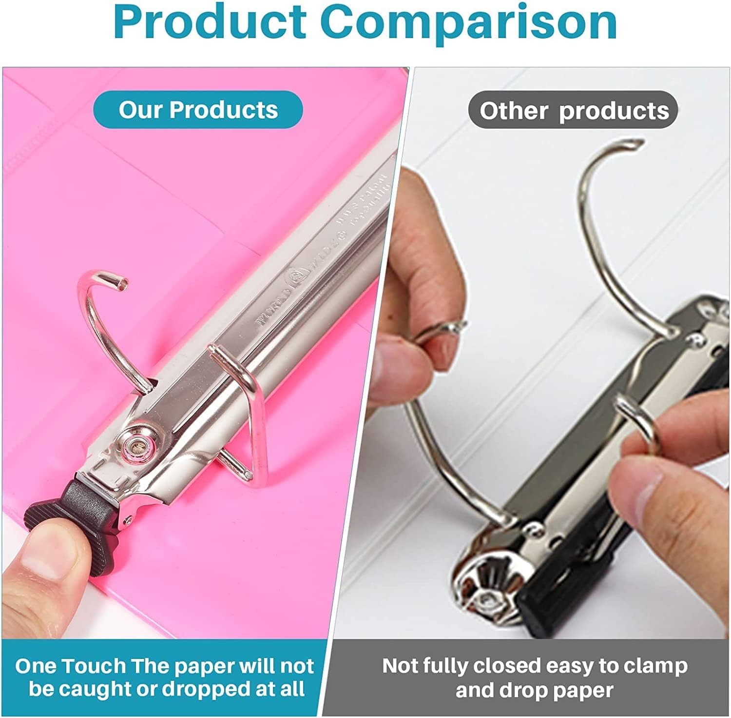 3 Ring Binders,1 inch One Touch Open D Rings,Assorted Colors,6 Pack : Office Products