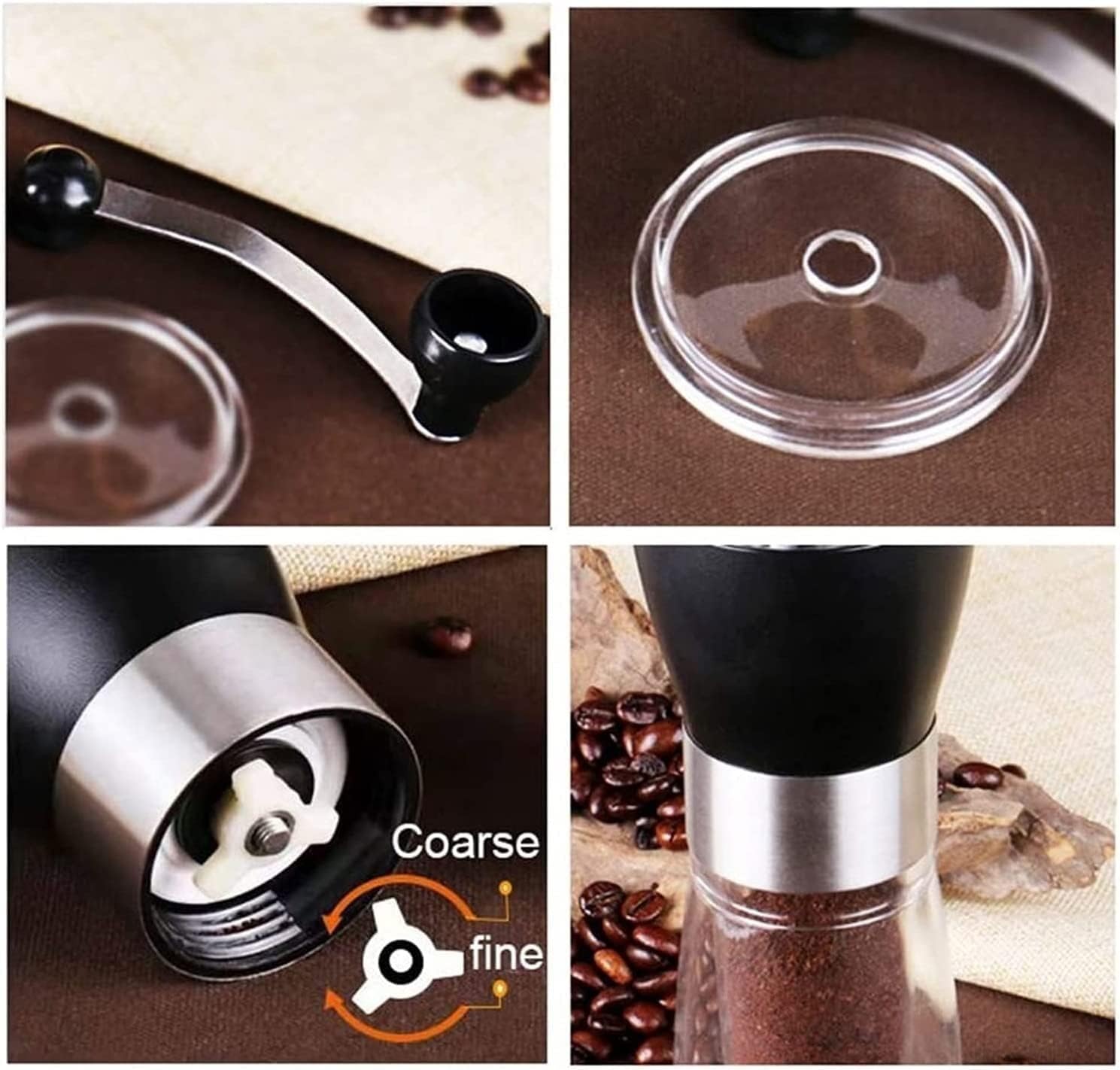 JYYBN Stainless Steel Salt and Pepper Grinder Set -Tall Salt and Pepper Shals with Adjustable Coarseneness, SALT GRINDERS and PEPER MILL Shaker Set