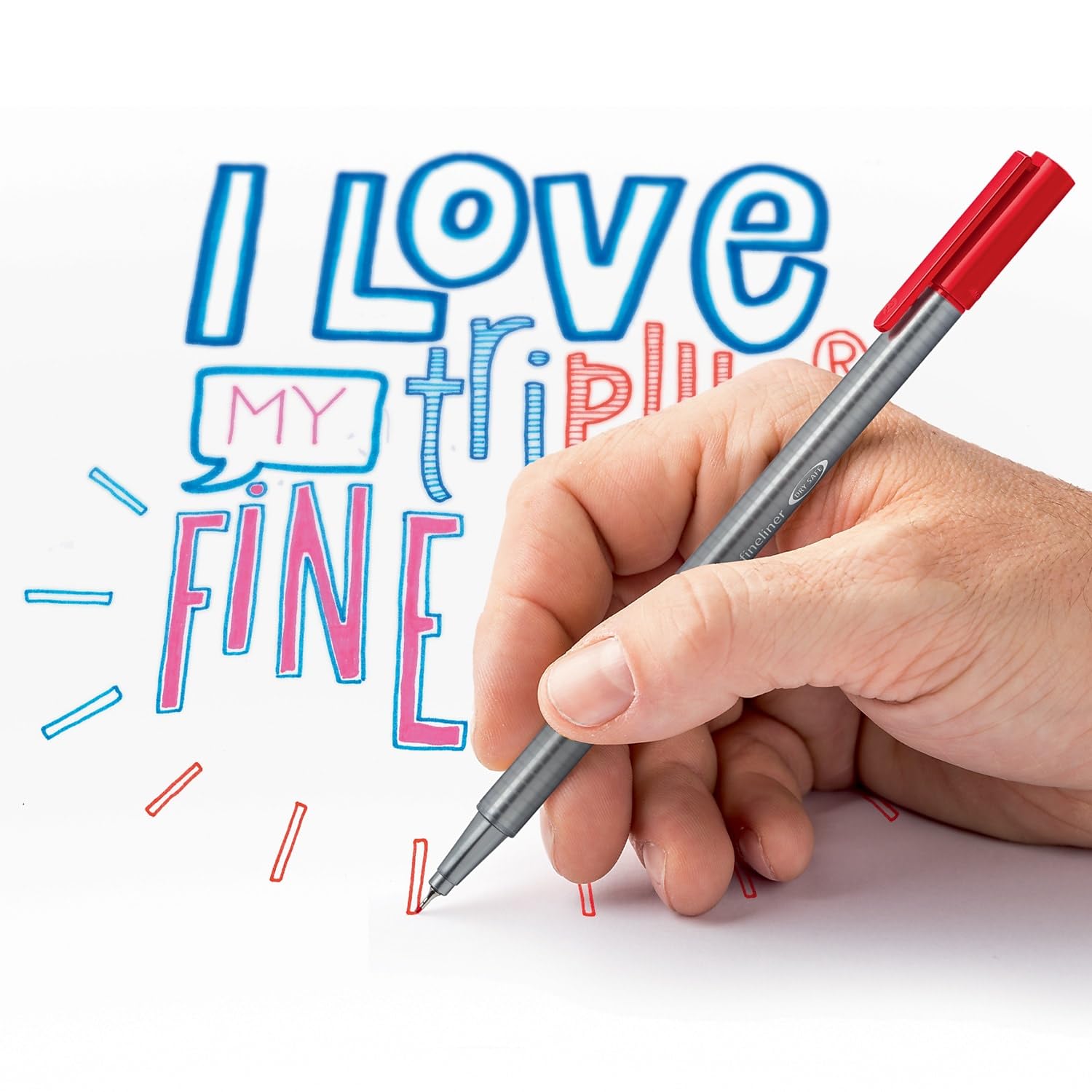 Staedtler STD334SB20A6 Triplus Fineliner 0,3 mm, metallgefasste Spitze, 20 Stück, verschiedene Farben