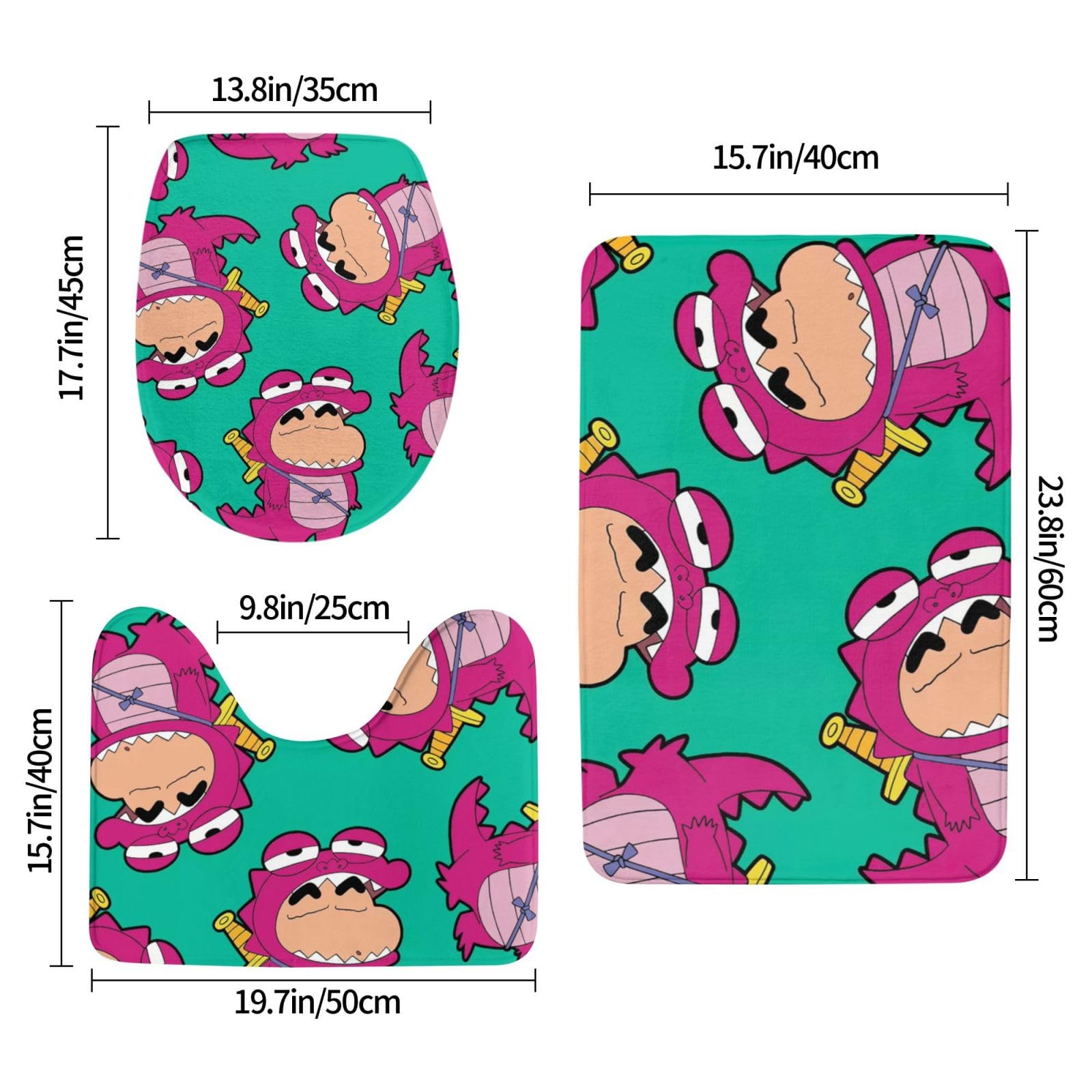 Amazon｜クレヨンしんちゃん トイレマット バスマット トイレ蓋カバー