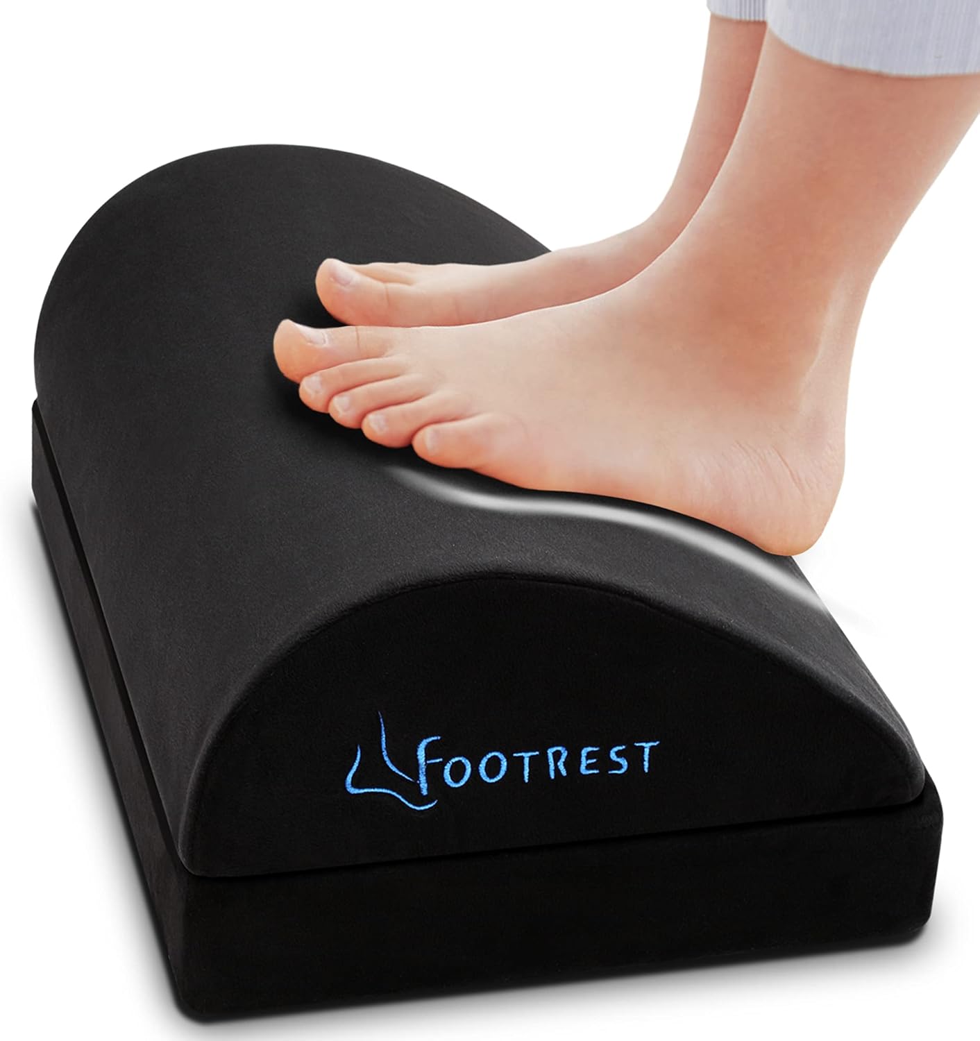 Ergonomic Foot Rest Under Desk, Adjustable Footrest Cushion with 2 Optional Height, Back Leg