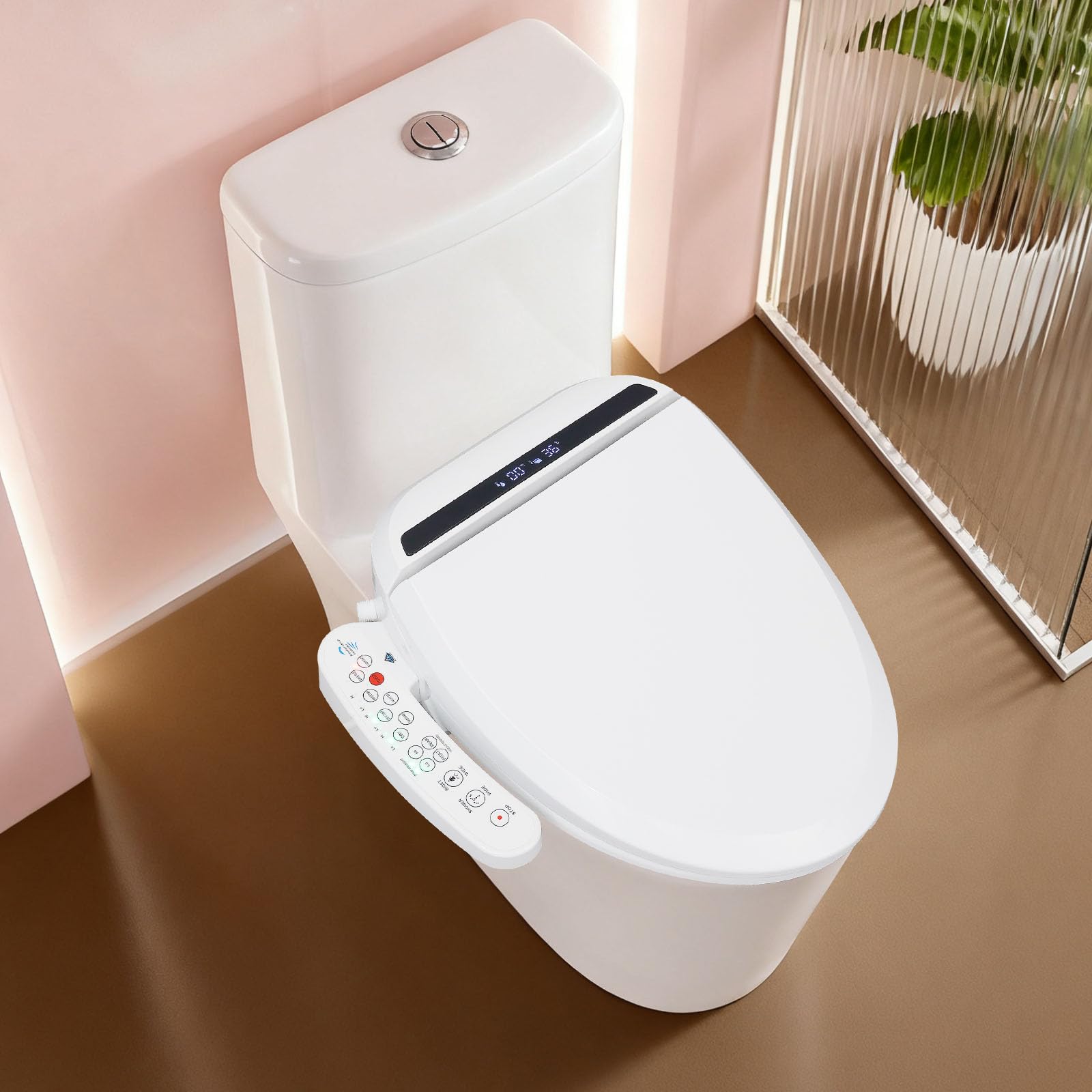 Inteligentna deska sedesowa 1350 W z dyszą i mechanizmem wolnoopadającym