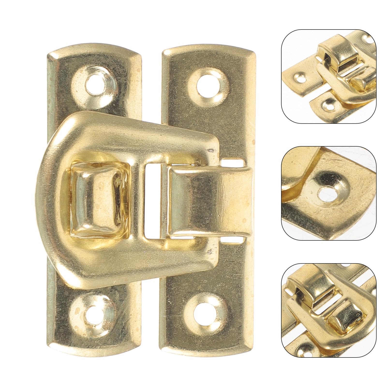 Chiusura a Gancio in Lega di Zinco 30x20mm, Set 10 Pezzi per Scatole di Legno e Portagioie, Fibbia in Metallo Compatta per Scatole Cosmetici, Vino e Cassette Attrezzi