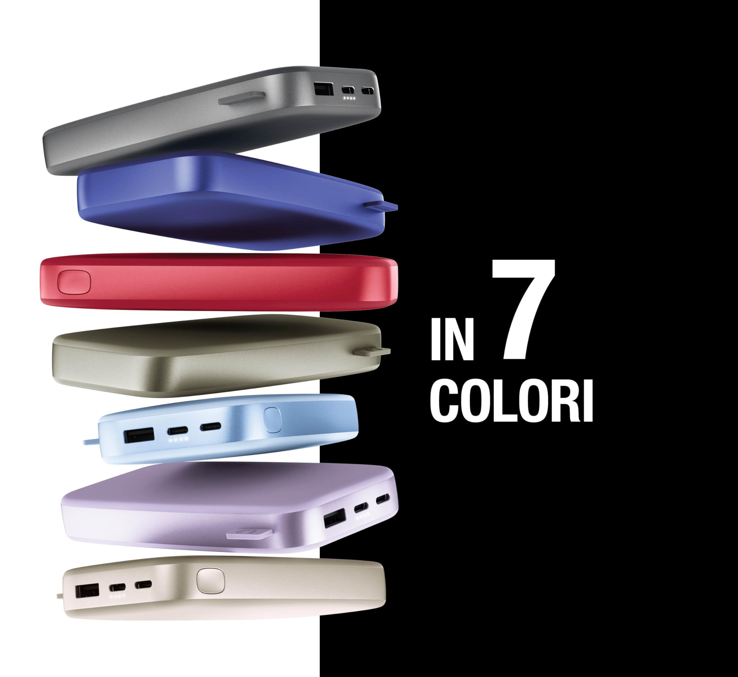 Fresh 'n Rebel Powerbank - USB-C in & out - Ricarica rapida (Fast Charge 20W) - 6 funzioni di sicurezza - Batteria esterna portatile per iPhone e Android (Berry Red, 18000 mAh)