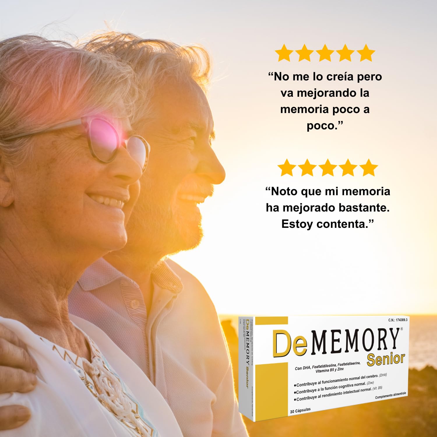 DeMemory Senior 30 Cápsulas – Pack de 3 Unidades - Tratamiento para 3 Meses - Contribuye al Funcionamiento Normal del Cerebro en Personas Mayores - con DHA, Fosfolípidos, Vitamina B5 y Zinc