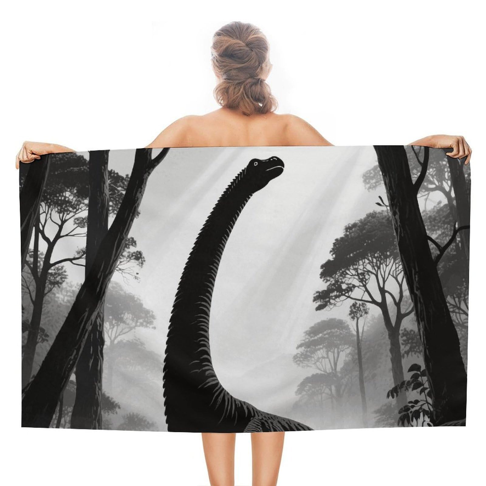 asbwuo Dinosaur Beach Towels Extra Large Quick Dry Absorbent
