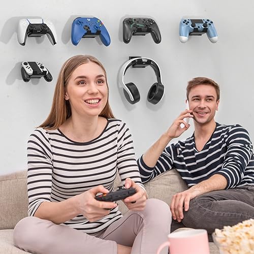 Miniatura 7 de OIVO Soporte de pared para controlador de PS3PS4PS5Xbox 360Xbox OneSXEliteSeries SSeries X, controlador Pro, soporte de pared ajustable mejorado
