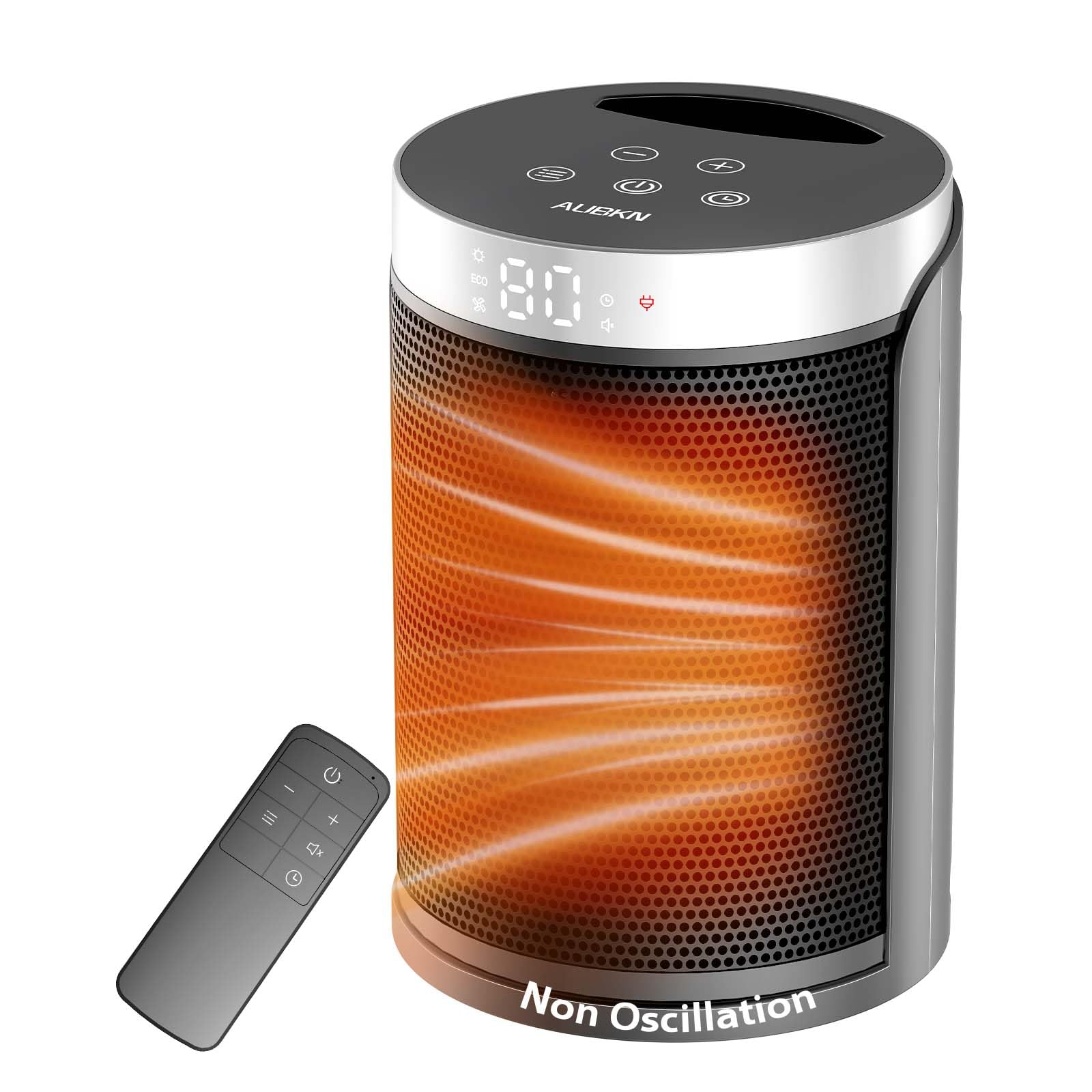 Space Heater, AUBKN Small Portable Electric Heaters for Indoor Use with  Thermostat and Remote,12H Timer, Mode, 1500W PTC Ceramic Fast Safety Heat