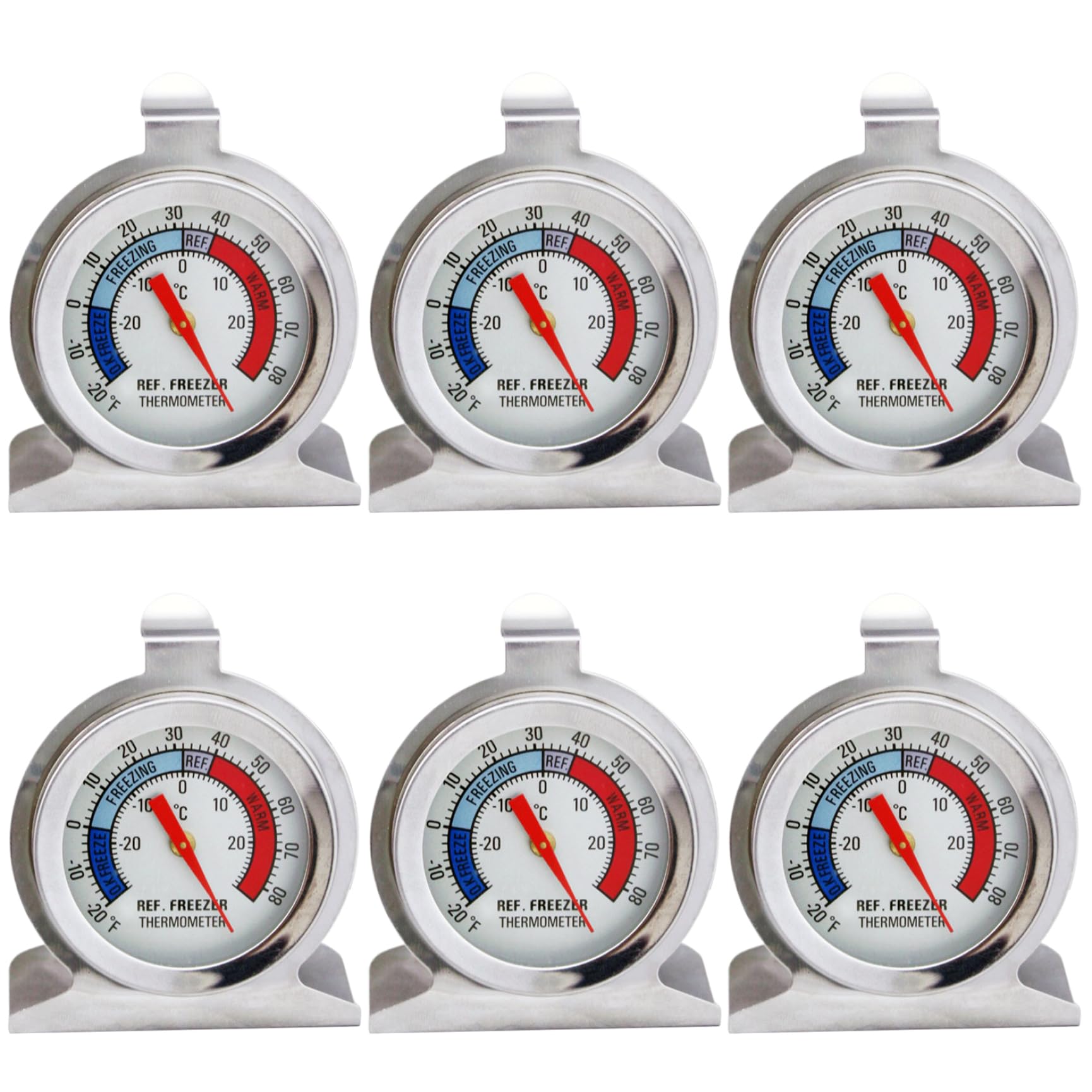 Termómetro de refrigerador de acero inoxidable con dial analógico DIFLE