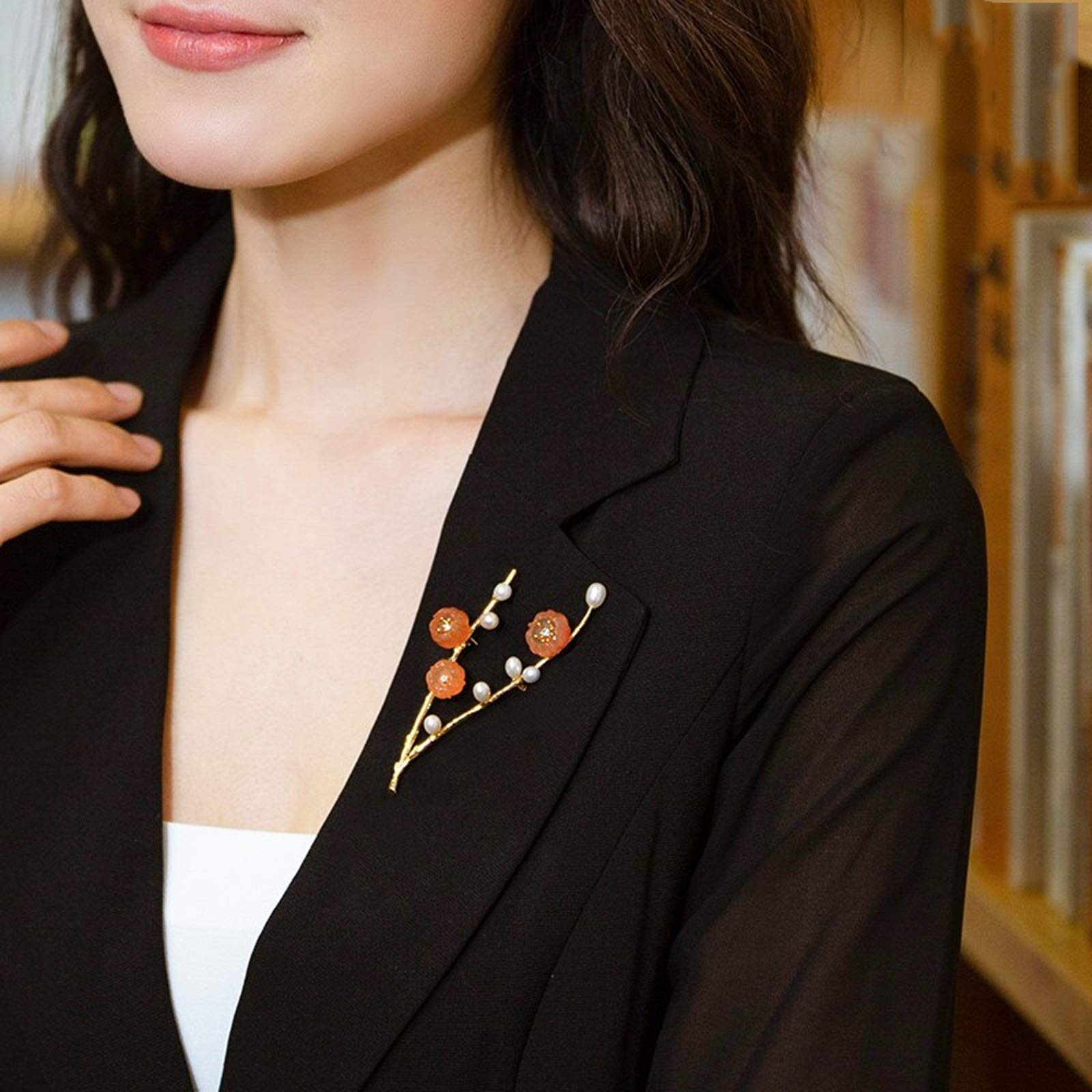 Dekorationsbrosche, Elegante Perlenbrosche, vergoldete 925er Silberbrosche, personalisierte Blumenbrosche für Frauen, Brauthochzeits-Anstecker, Schmuckgeschenke, Broschen