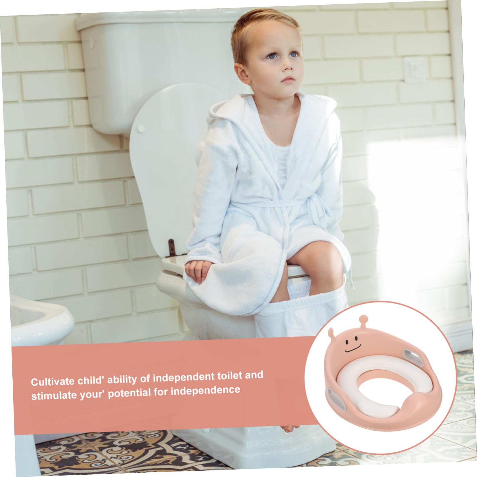 Riduttore Wc per Ragazzo Ragazza, Sedile Training Pu Pp | Design Infantile, Ergonomico per Autonomia, per Toilet Training, per Bimbi e Toddler