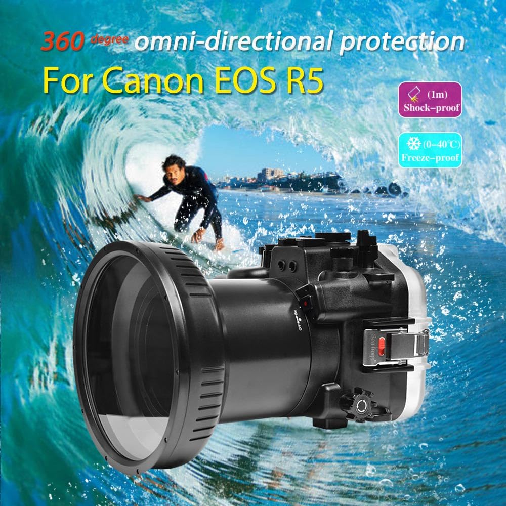 Amazon | Seafrogs 40m/130フィート 水中カメラハウジング 防水ケース 