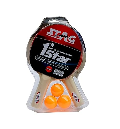 Buy Stag 1 Star Table Tennis Play Set 2 Bats 3 Balls Online At Low Prices In India Amazon In