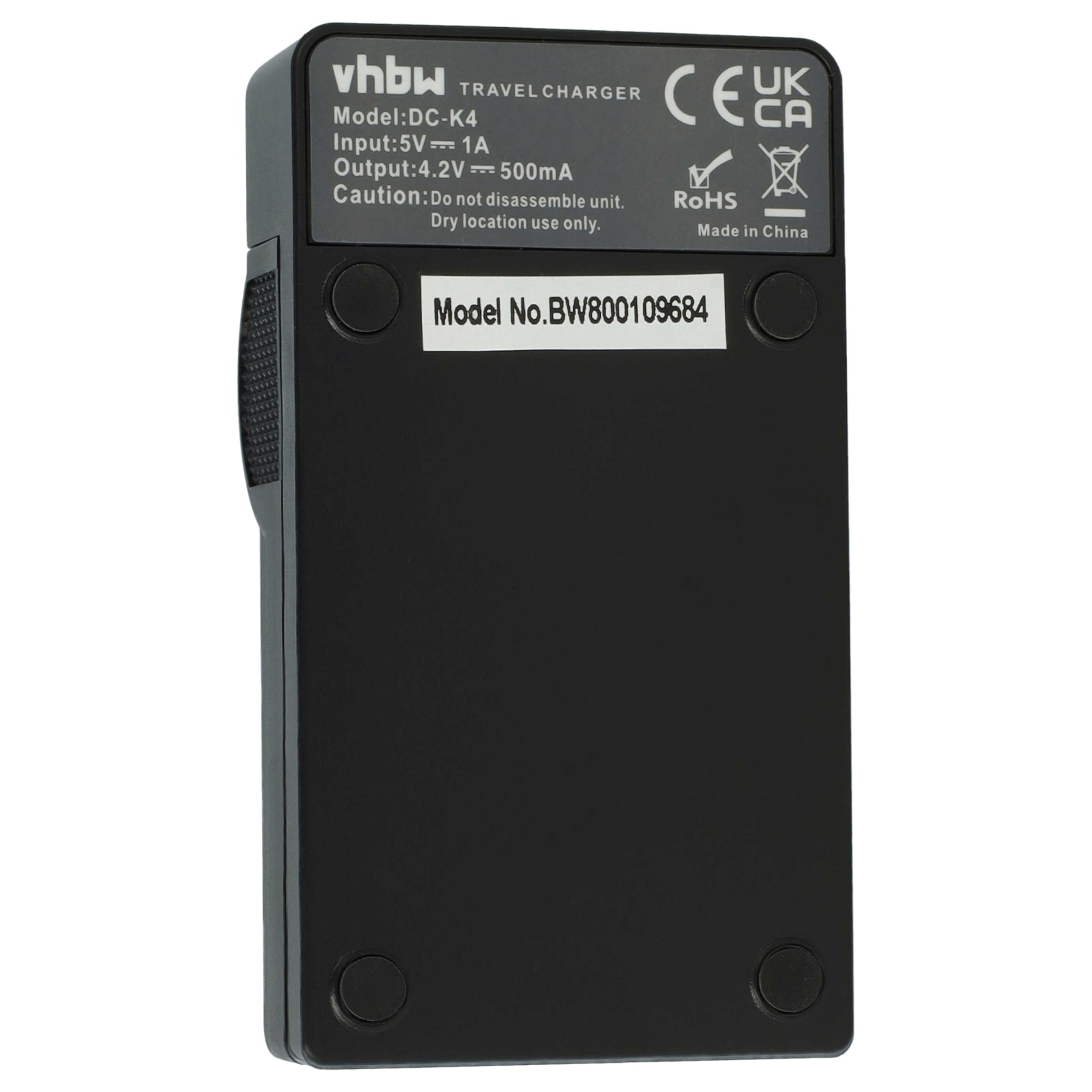 vhbw caricabatterie USB compatibile con Nikon CoolPix S9200, S9300, P300, P310, AW120, S9600 batterie di videocamera, reflex - Stazione di ricarica