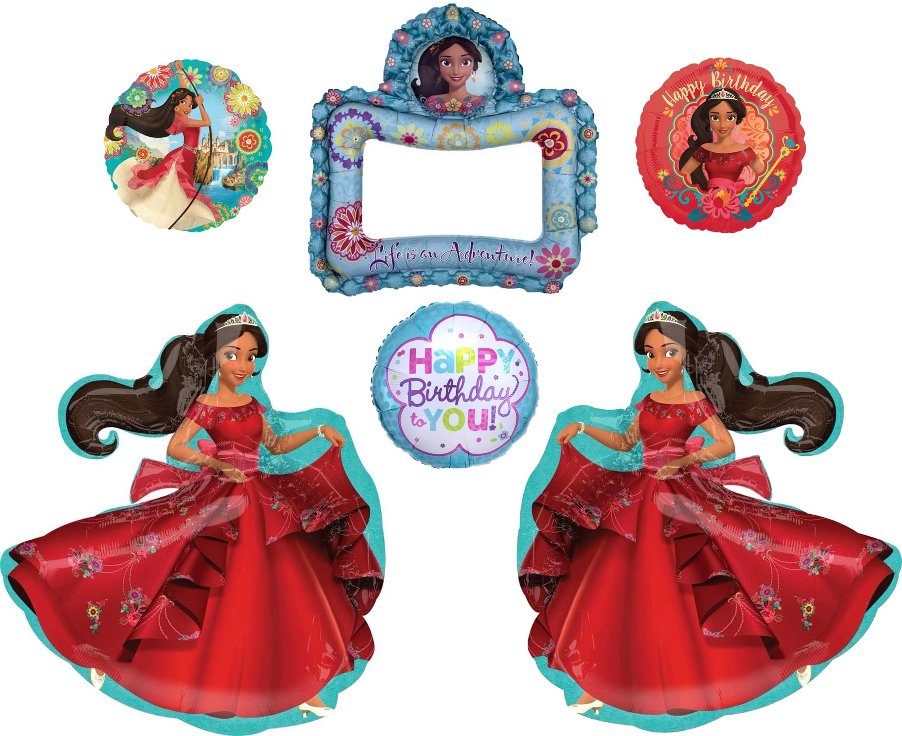 2 Anagram 31" Princess Elena Foil Balloons Birthday Party Supplies Selfie Bouquet Decorations