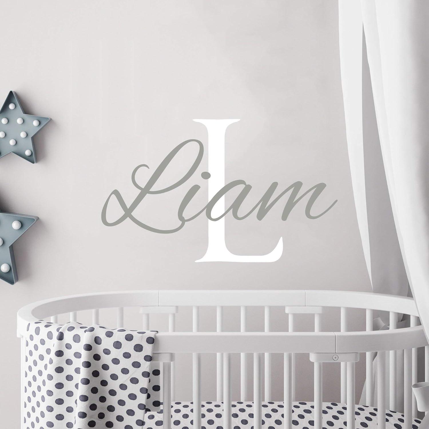 Personalized Boy Name Wall Decal Initial Boys Name Decals