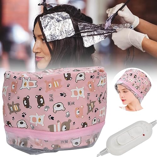 Miniatura 5 de Vaporizador para el cabello, tapa térmica de acondicionamiento profundo, gorra de calefacción ajustable para el cuidado del cabello, gorra de