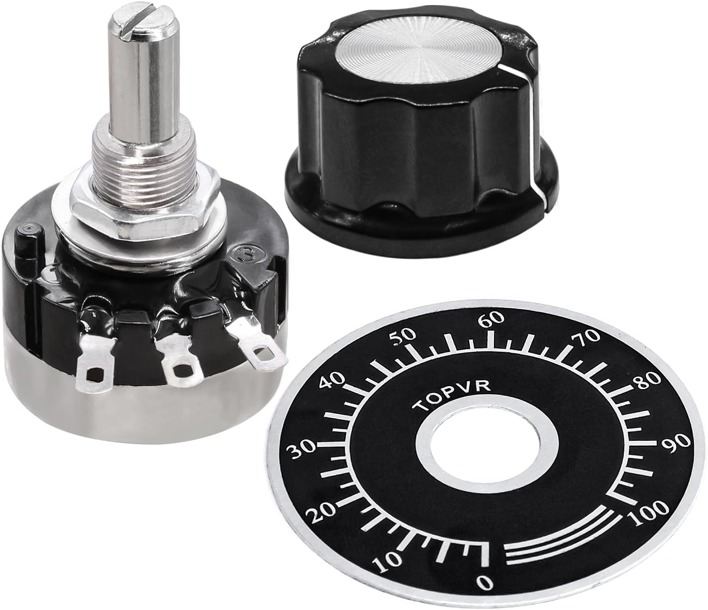 Potenziometro Rotativo Taiss 2K Ohm RV24YN20S - Con Manopola E Quadrante, Per Controllo Velocità - Foto 11